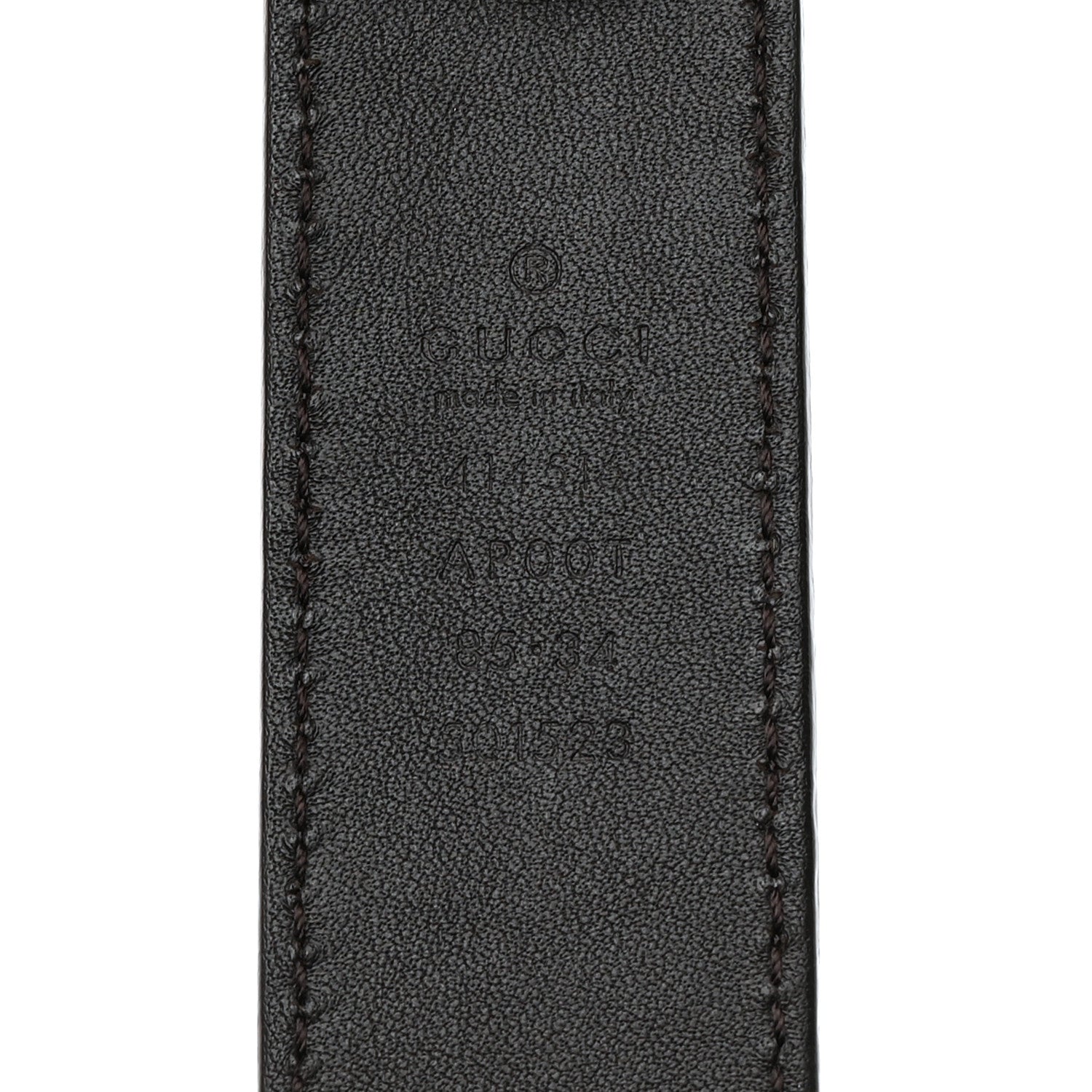 Gucci Moon Calfskin Double G 30mm Belt 85 34 Dark Cocoa 5 of 5