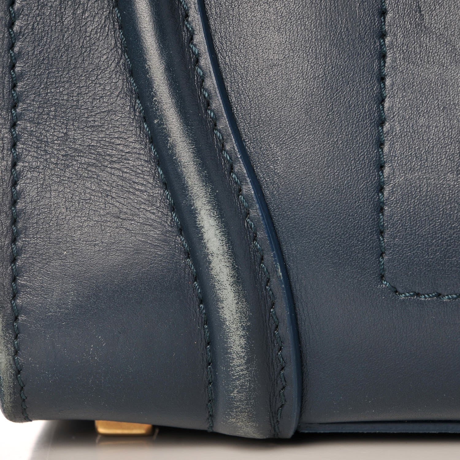 Celine Drummed Calfskin Mini Luggage Orage 12 of 21