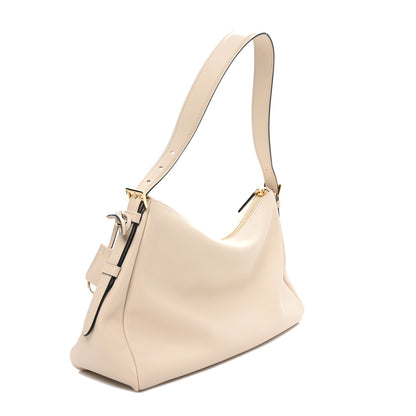 Prada Soft Calfskin Large Aimée Shoulder Bag Travertine 3 of 9