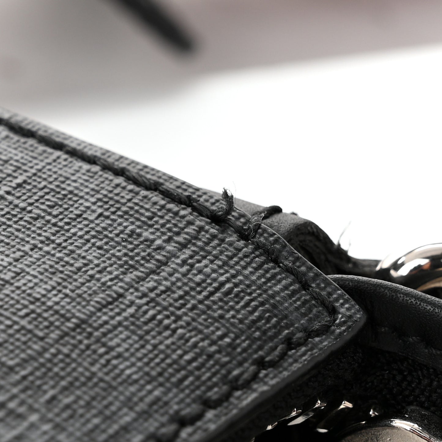 GG Supreme Monogram Web Small Flat Messenger Bag Black Grey
