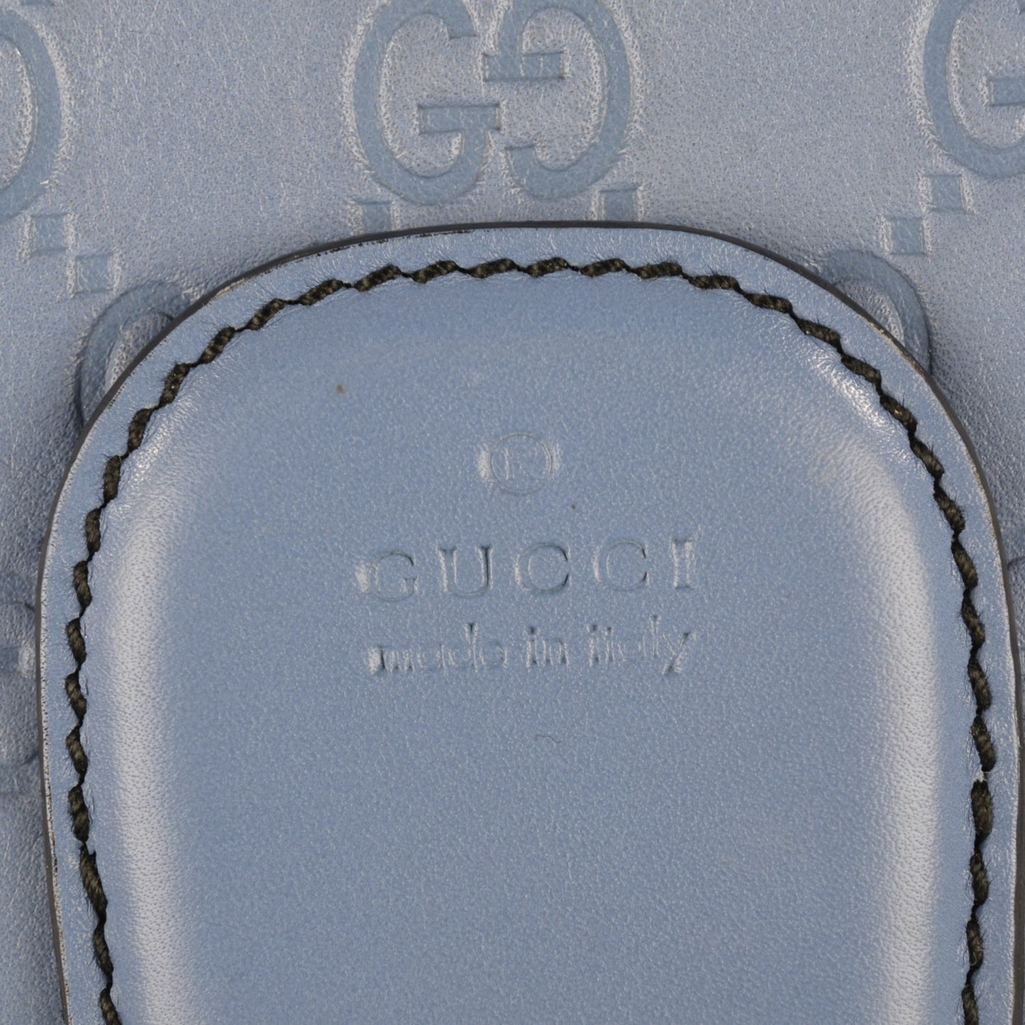 Soft Guccissima Medium Emily Chain Shoulder Bag Mineral Blue