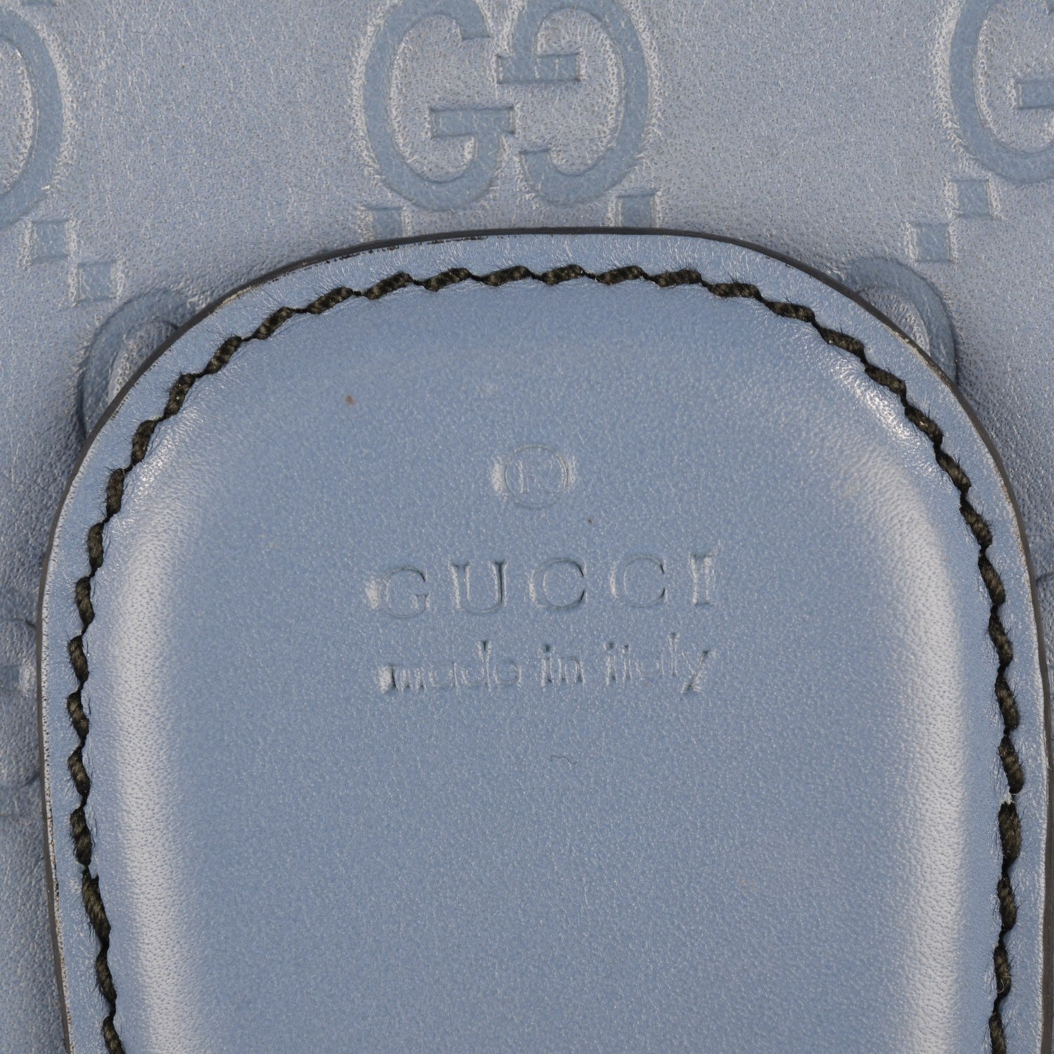 Gucci Soft Guccissima Medium Emily Chain Shoulder Bag Mineral Blue 5 of 8