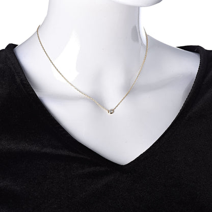 Cartier 18K Yellow Gold Diamond LM D'Amour Pendant Necklace 2 of 7
