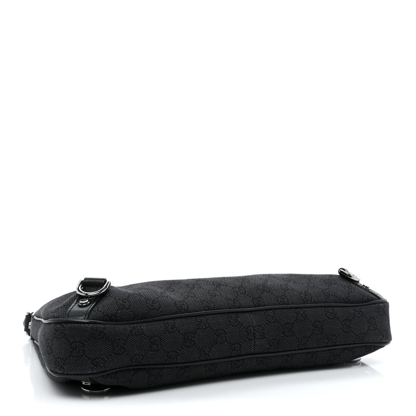 Denim Monogram Abbey D Ring Hobo Black