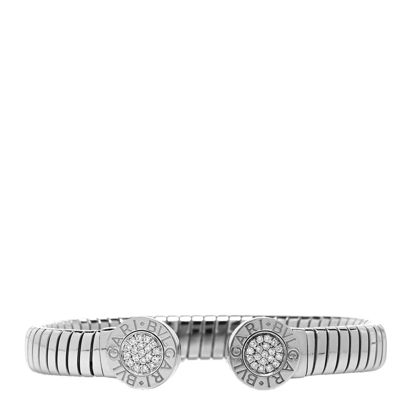 Stainless Steel Diamond Tubogas Cuff Bracelet