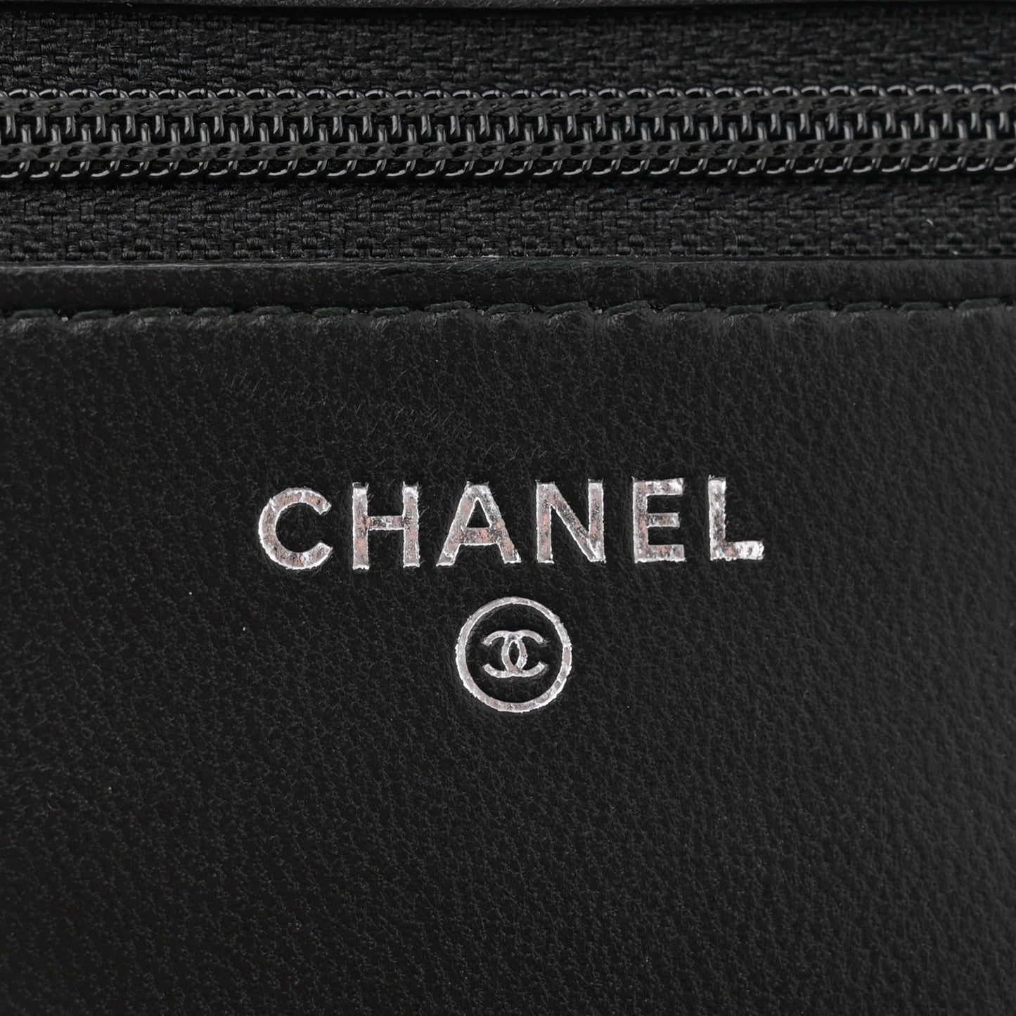 Lambskin Quilted Trendy CC Wallet On Chain WOC Black