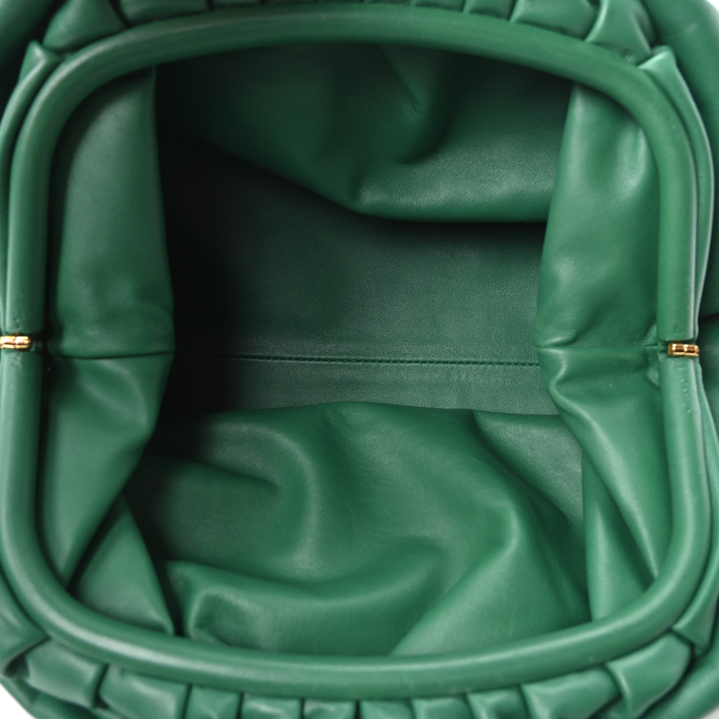 Smooth Butter Calf The Pouch Oversized Clutch Racing Green