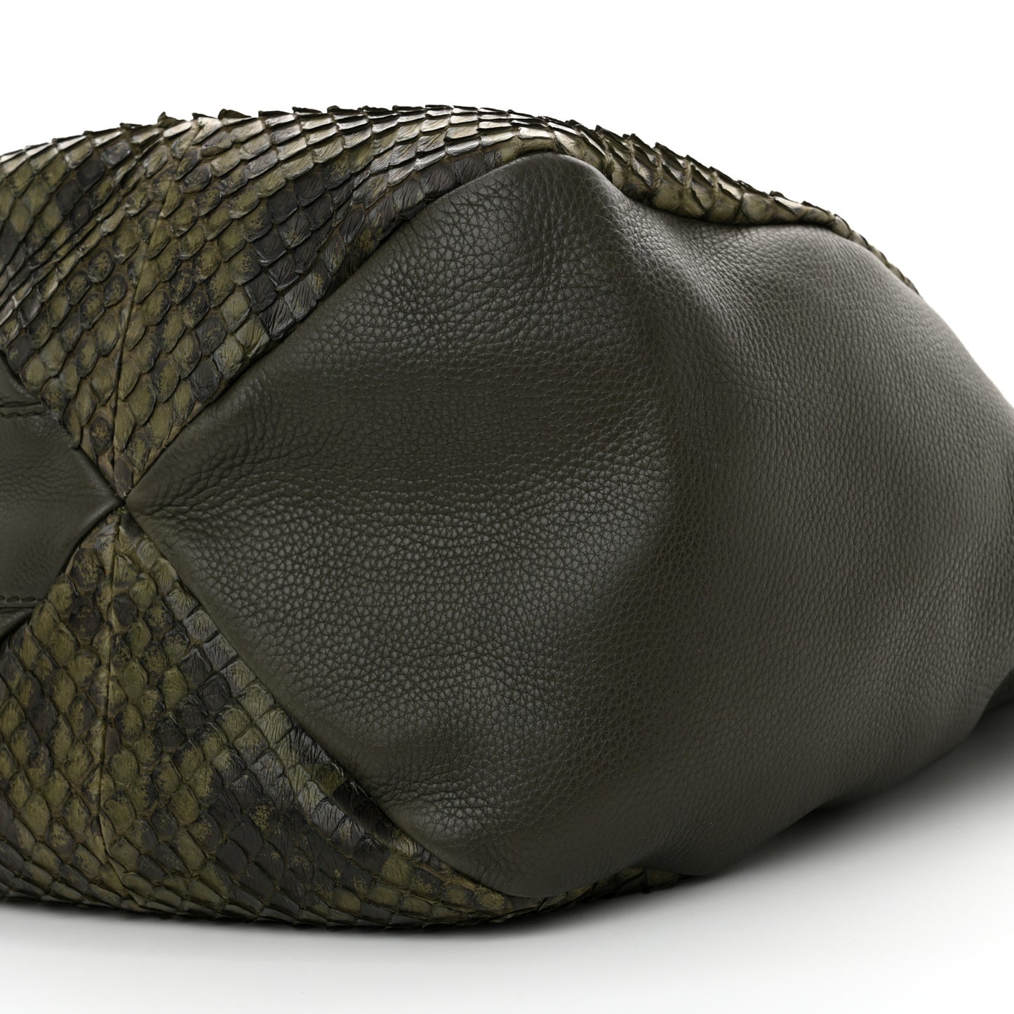 Snakeskin Greenwich Shoulder Bag Green