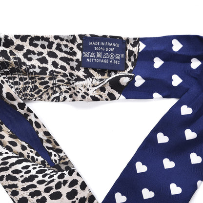 Hermes Silk Jungle Love Twilly Marine Rouge Brun 2 of 4