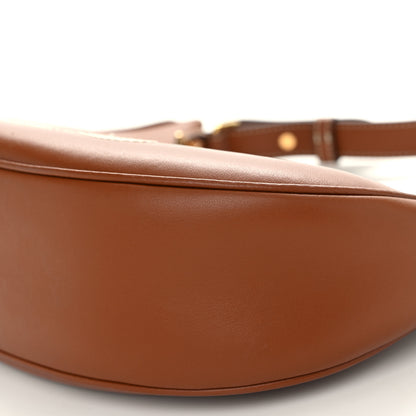 Celine Smooth Calfskin Triomphe Embroidered Ava Shoulder Bag Tan 10 of 10