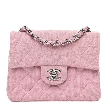 Chanel Jersey Quilted Mini Square Flap Pink 1 of 12