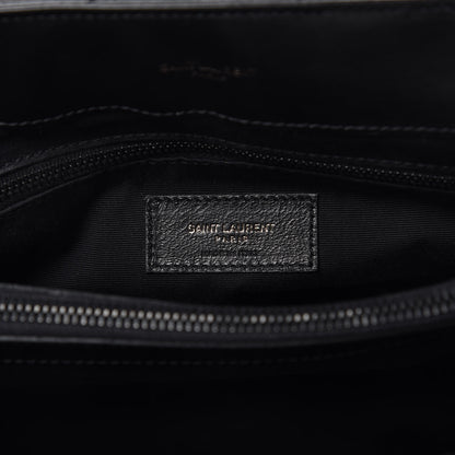 Saint Laurent Calfskin Y Quilted Monogram Medium Loulou Chain Satchel Black 6 of 11