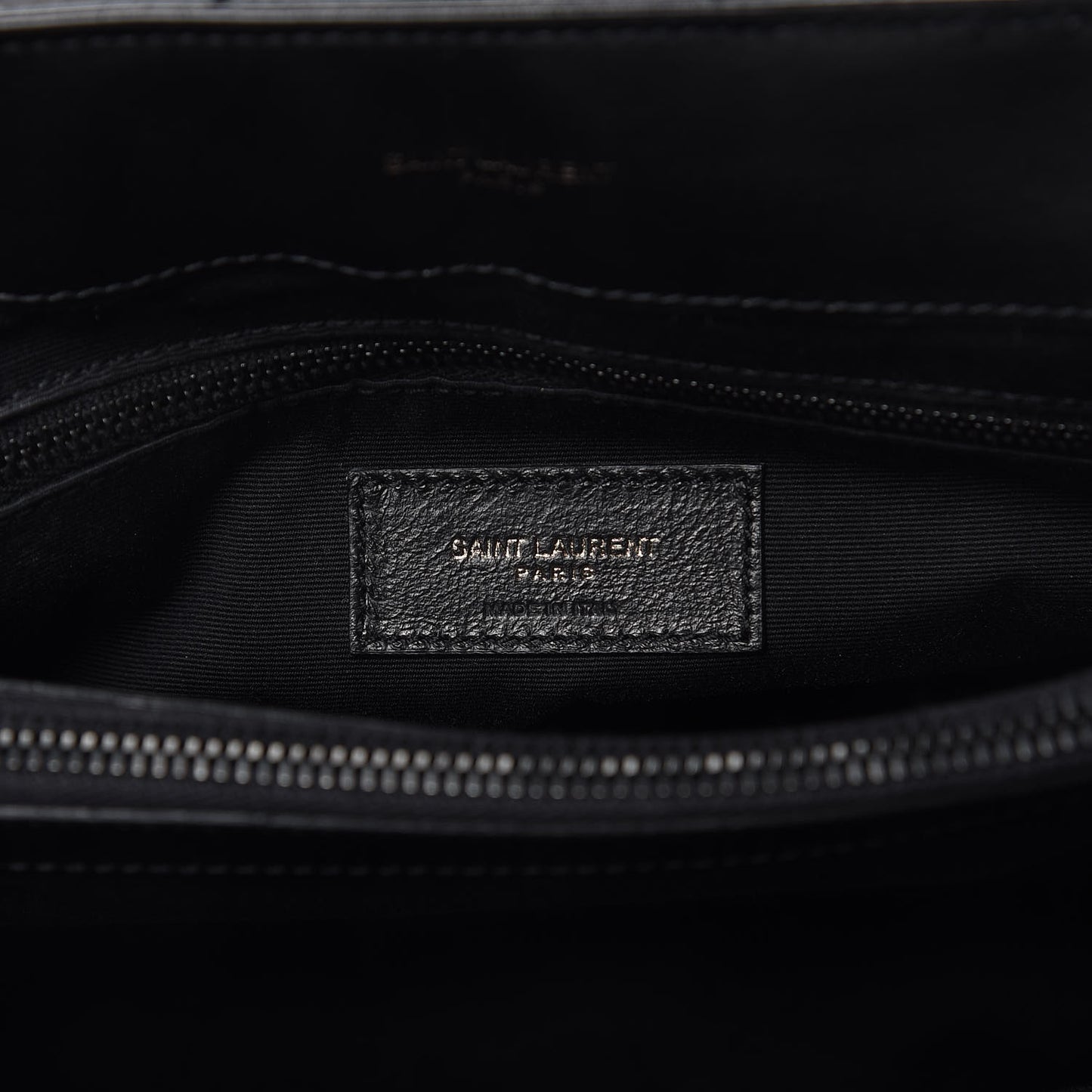 Calfskin Y Quilted Monogram Medium Loulou Chain Satchel Black