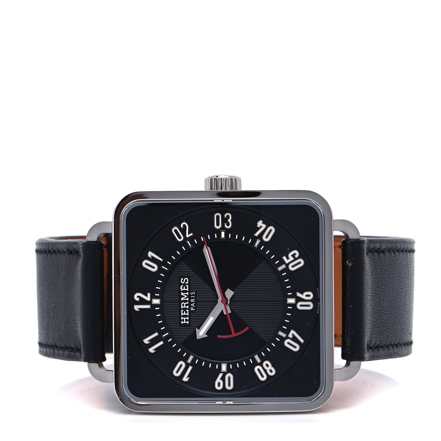 Hermes Stainless Steel Barenia 38mm Carre H Automatic Watch Noir 2 of 7