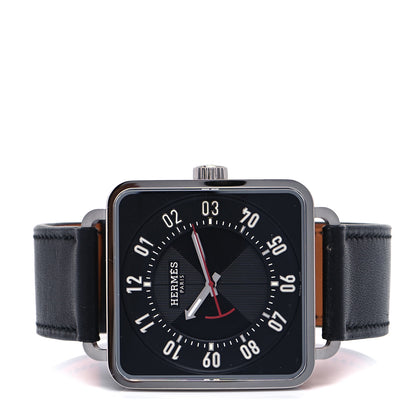 Hermes Stainless Steel Barenia 38mm Carre H Automatic Watch Noir 2 of 7