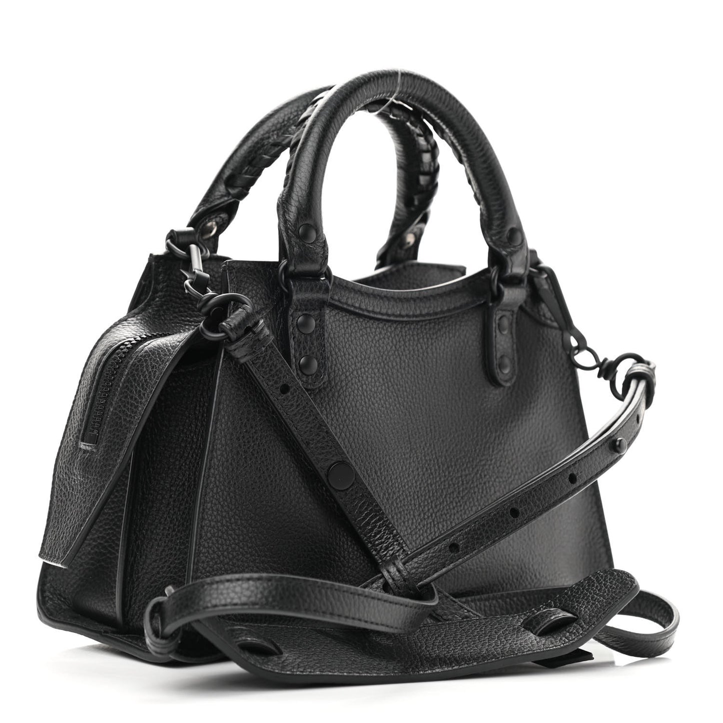 Grained Calfskin Neo Classic Black Hardware Mini City Black