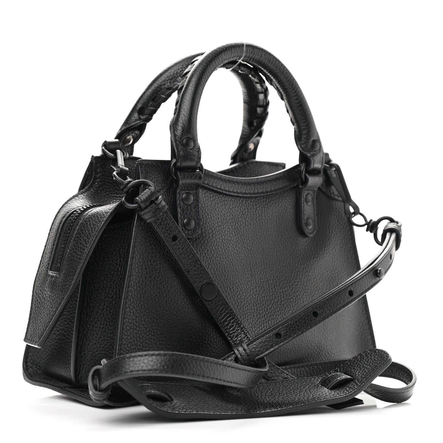 Balenciaga Grained Calfskin Neo Classic Black Hardware Mini City Black 3 of 10