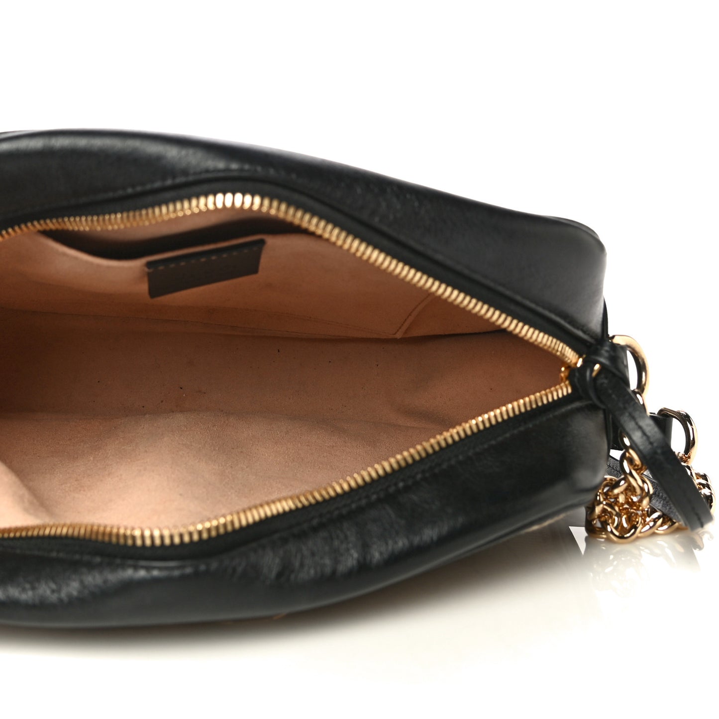 Monogram Matelasse Diagonal Small GG Marmont Chain Shoulder Bag Beige Black