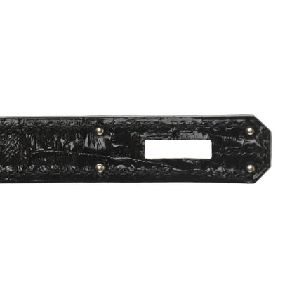 Hermes Shiny Niloticus Crocodile Birkin 30 Black 7 of 10