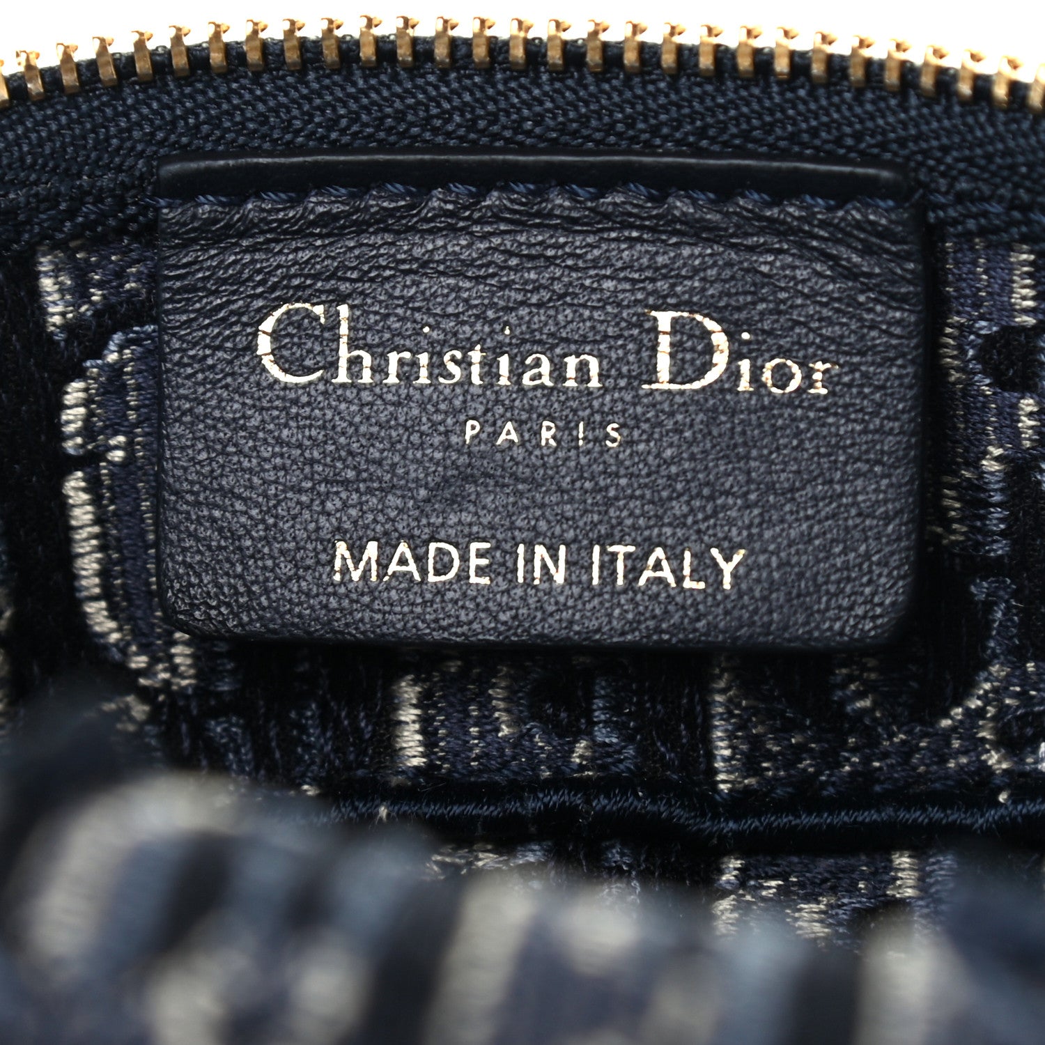 Christian Dior Velvet Oblique Square Pouch Blue 4 of 7