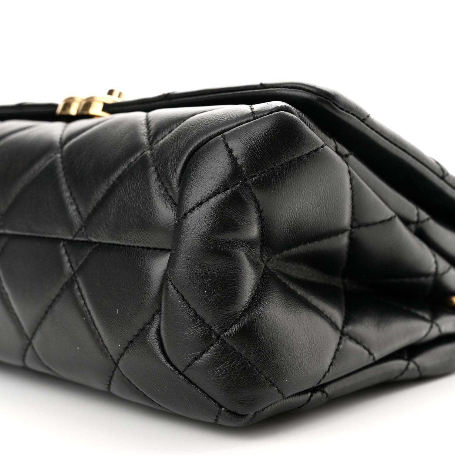 Chanel Lambskin Quilted Medium Color Match Flap Black 7 of 11