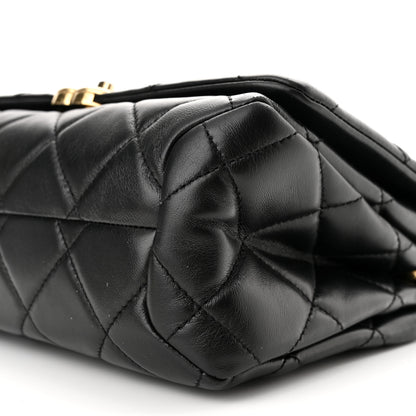 Chanel Lambskin Quilted Medium Color Match Flap Black 7 of 11