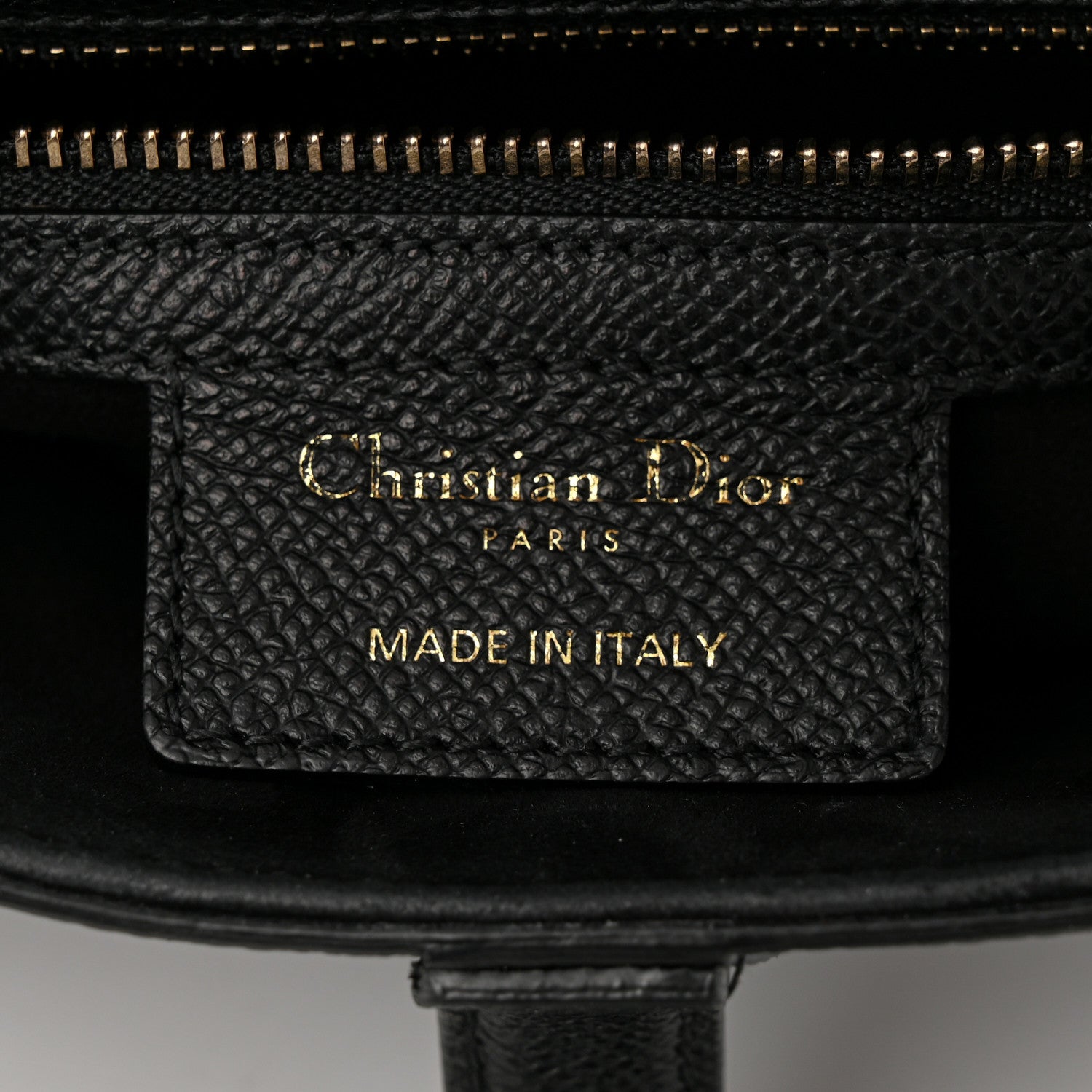 Christian Dior Grained Calfskin Saddle Bag Black 6 of 12