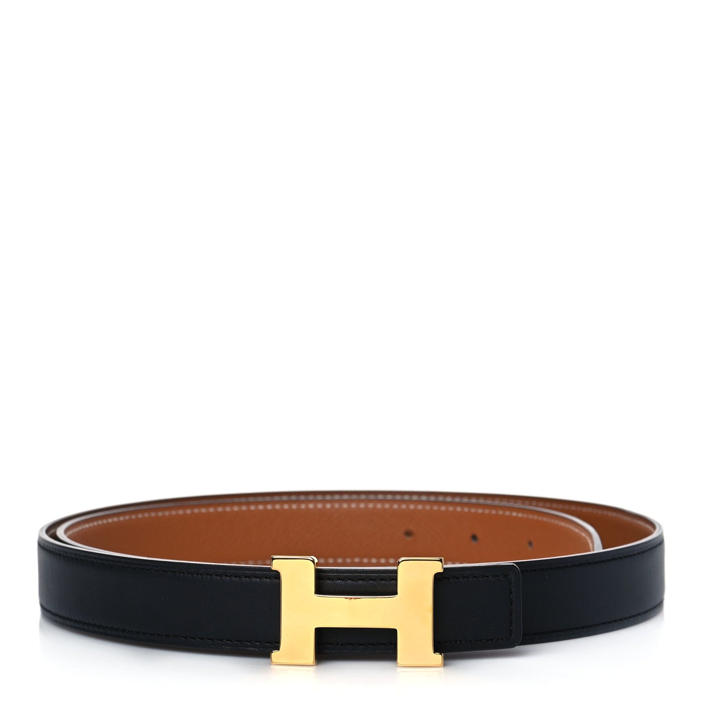 Swift Epsom 24mm Mini Constance H Belt 95 Black Gold