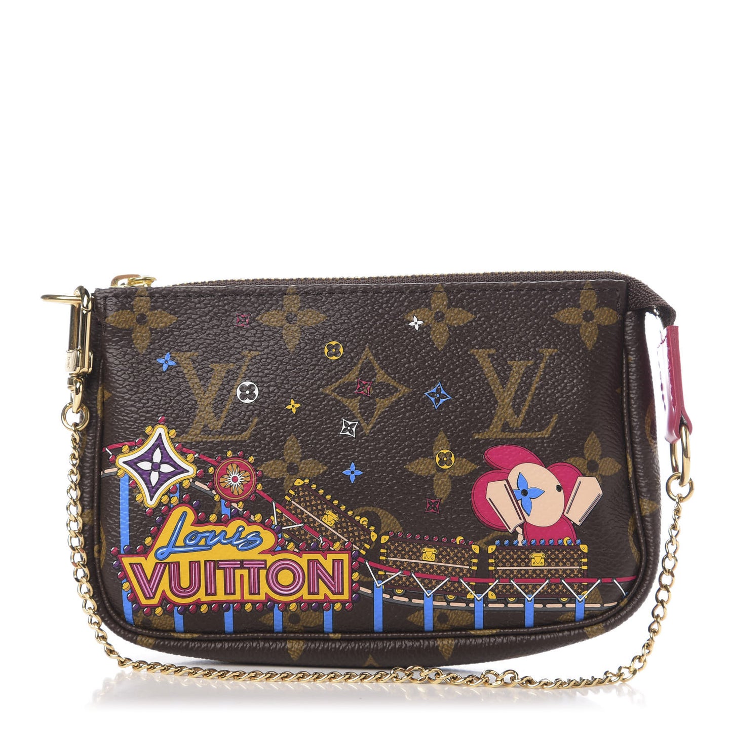 Monogram 2020 Christmas Animation Roller Coaster Mini Pochette Accessories Pivoine