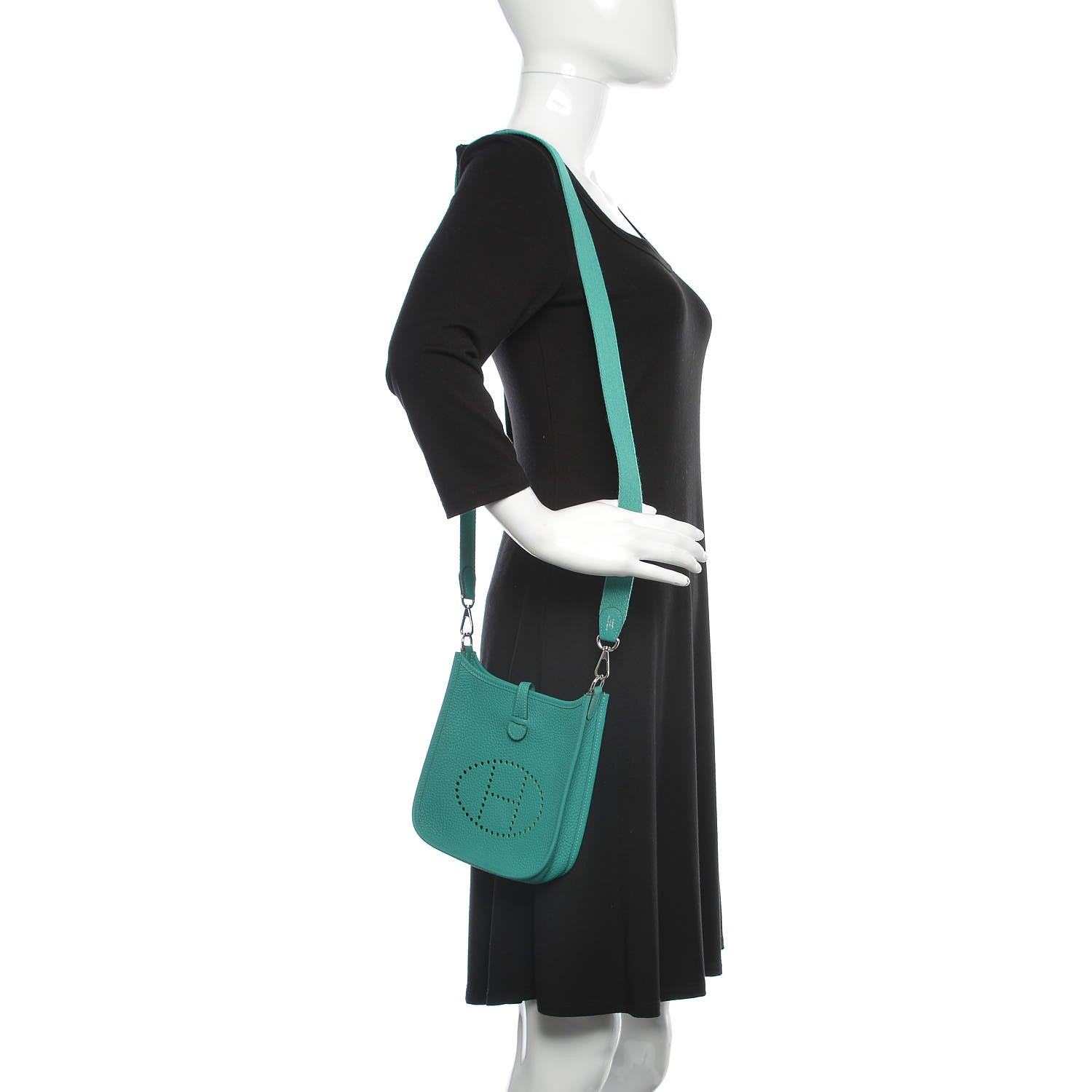 Hermes Taurillon Clemence Evelyne TPM Vert Verone 2 of 10