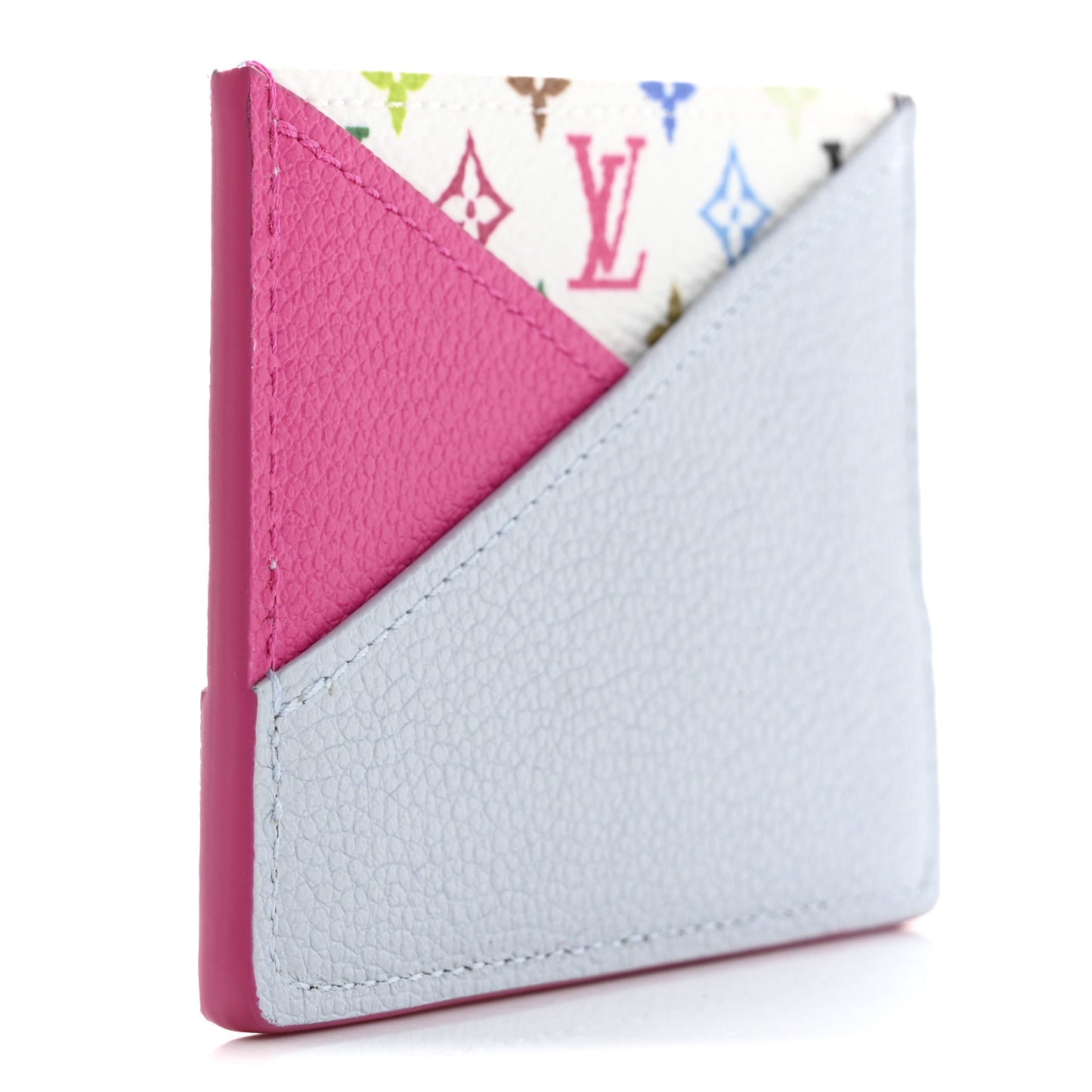 LV X TM Monogram Multicolor Criss-Cross Card Holder Kawaii Pink