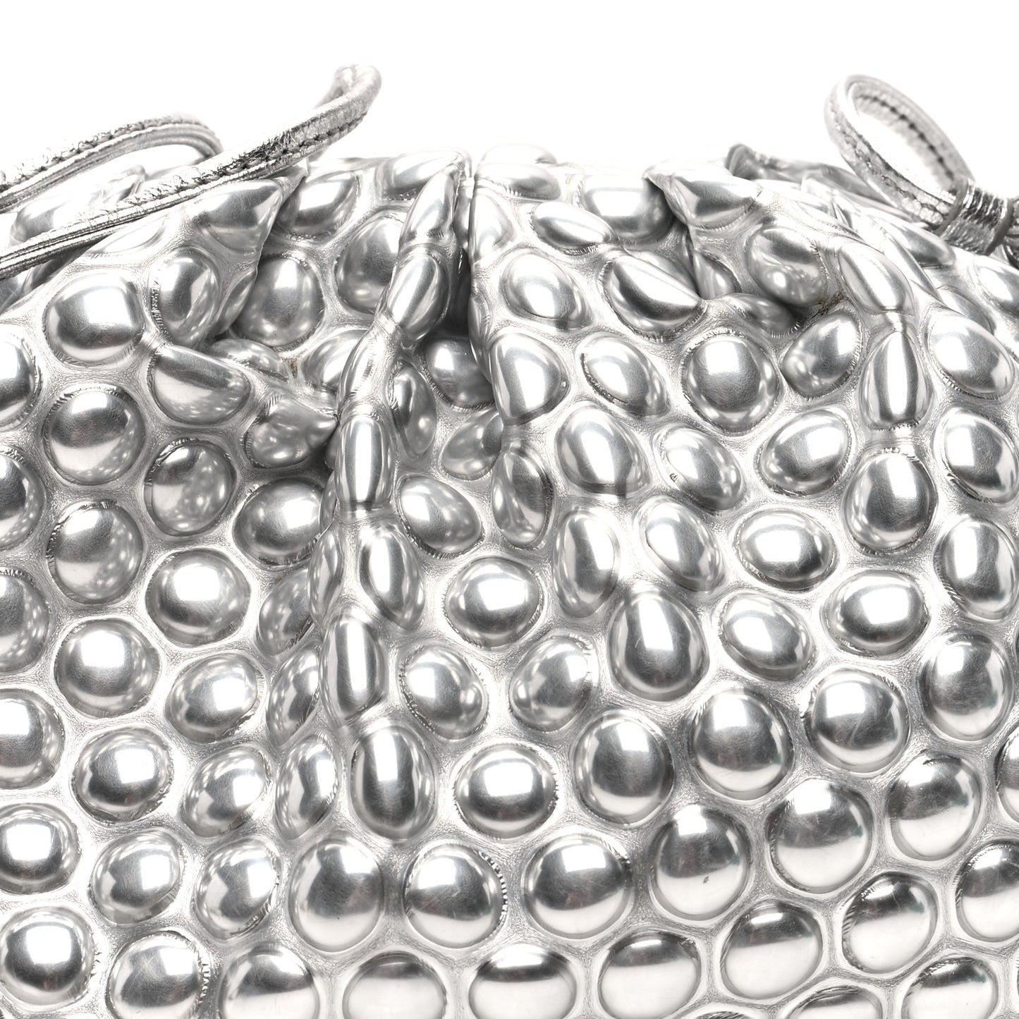 Metallic Fabric Bubble Wrap The Mini Pouch Silver