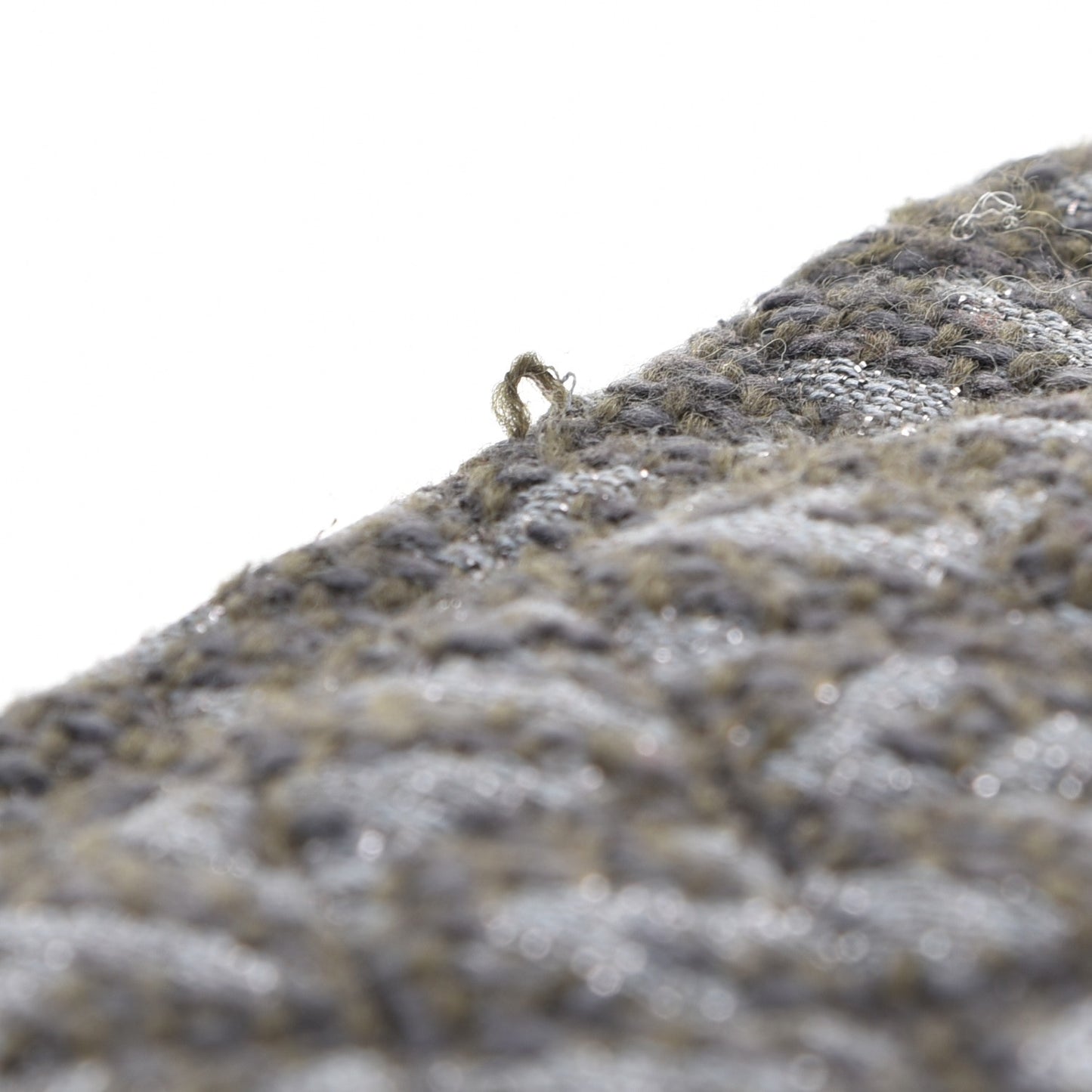 Tweed Quilted Medium Double Flap Grey