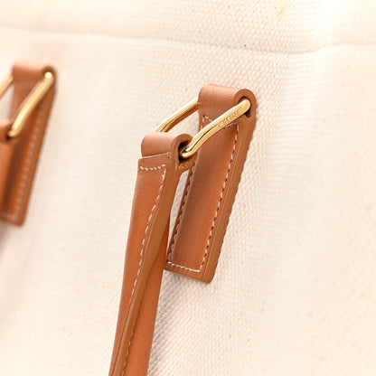 Celine Canvas Calfskin Horizontal Cabas Natural Tan 20 of 20
