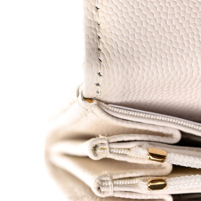 Chanel Caviar Quilted Medium Flap Wallet White 10 of 12
