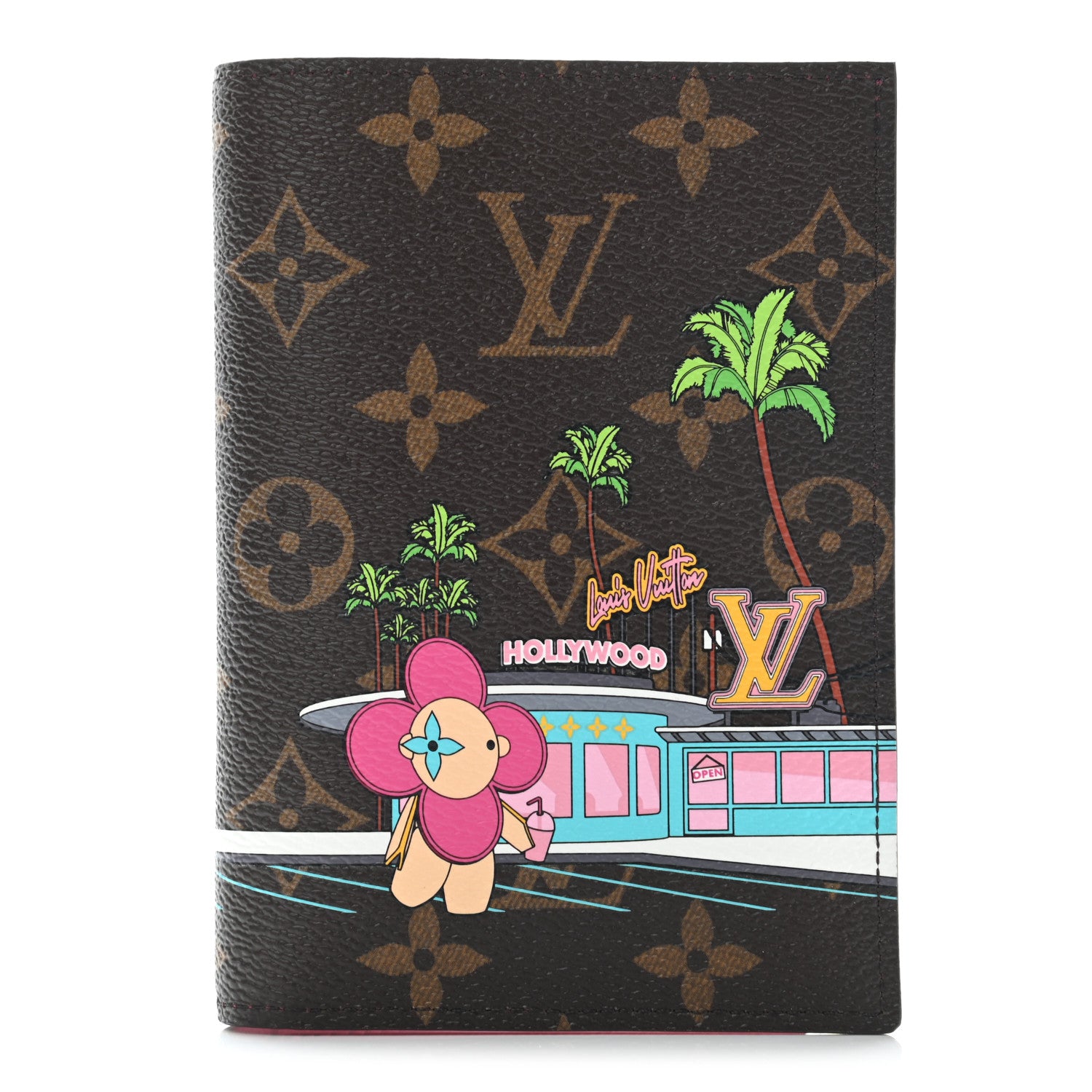 Louis Vuitton Monogram 2021 Christmas Animation Hollywood Passport Cover Fuchsia 1 of 6