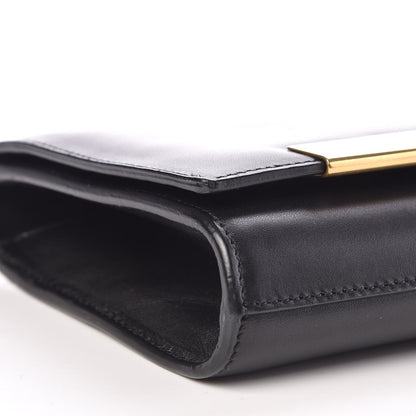 Saint Laurent Calfskin Lutetia Flap Clutch Black 12 of 13