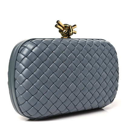 Bottega Veneta Nappa Intrecciato Minaudiere Knot Clutch Thunder 3 of 9