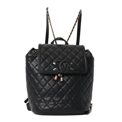 Chanel Caviar Quilted Small Filigree Backpack Black 1 of 9