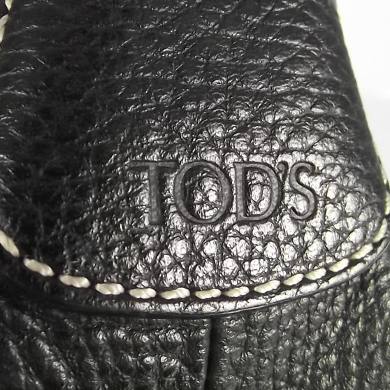 TOD'SLeatherMiniMickyBagandKeyChainBlack