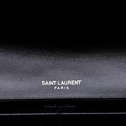 Saint Laurent Lambskin Y Quilted Monogram Large Loulou Flap Wallet Black 4 of 6