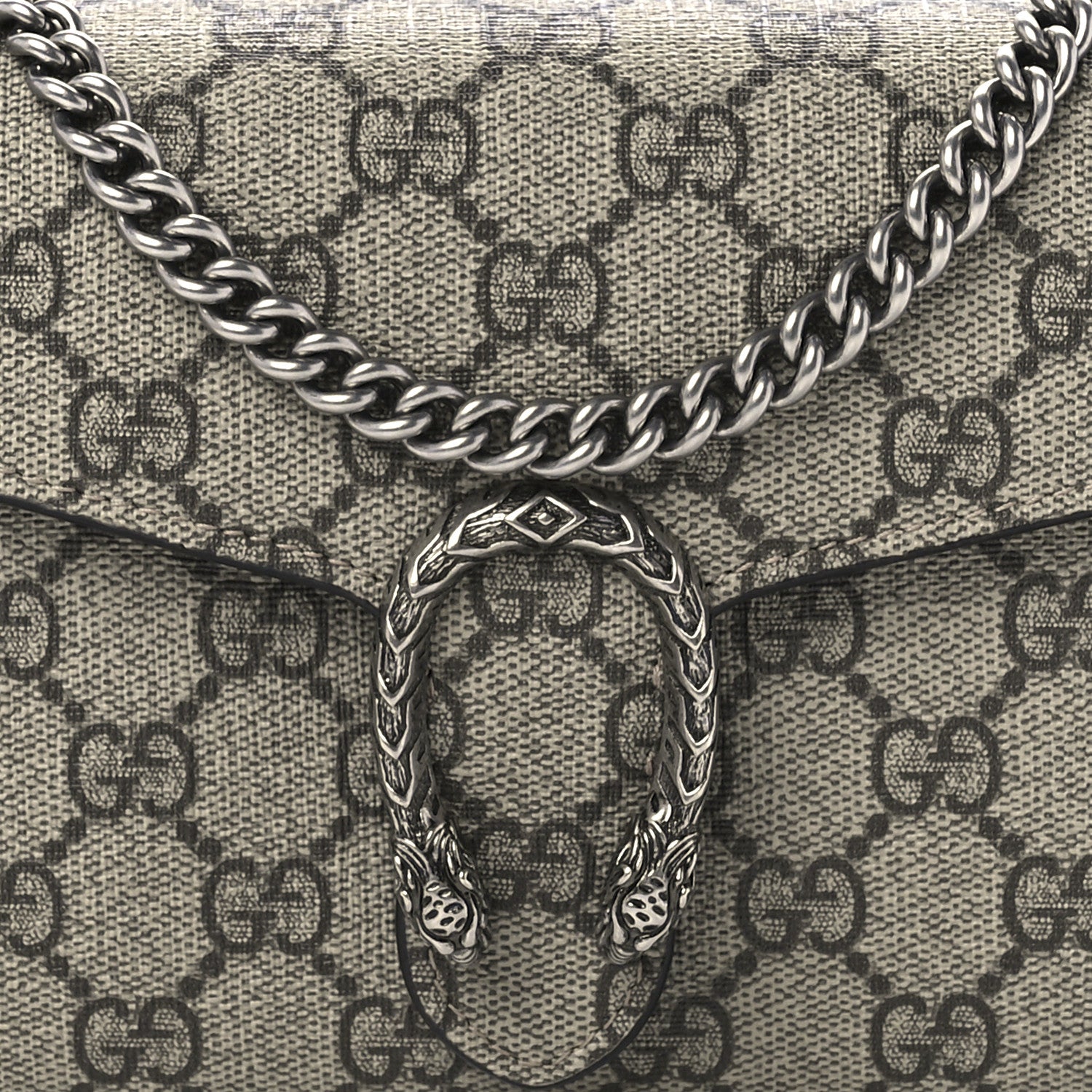 Gucci GG Supreme Monogram Mini Dionysus Chain Wallet Beige Taupe 8 of 12
