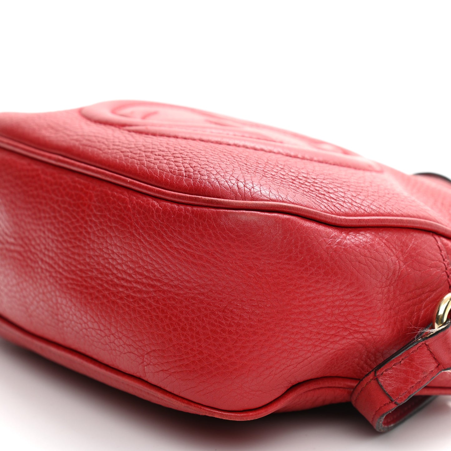 Pebbled Calfskin Small Soho Disco Bag Tabasco Red
