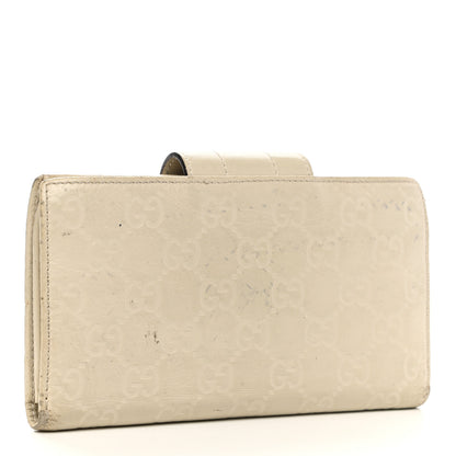 Gucci Guccissima Ladies Web Long Wallet Off White 3 of 15