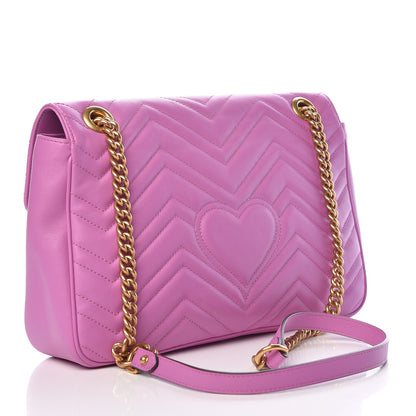Gucci Calfskin Matelasse Medium GG Marmont Shoulder Bag Candy Mousse 3 of 10