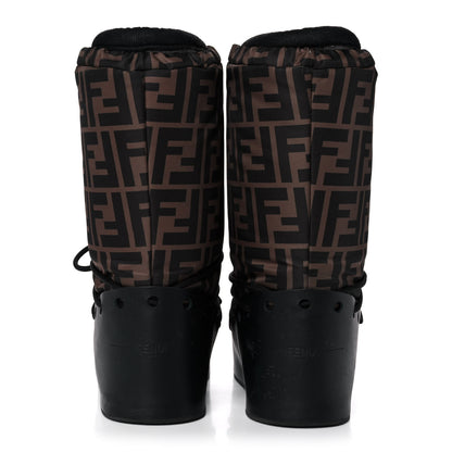 Fendi Nylon Rubber FF Moon Boots 39 Tobacco Black 9 of 13