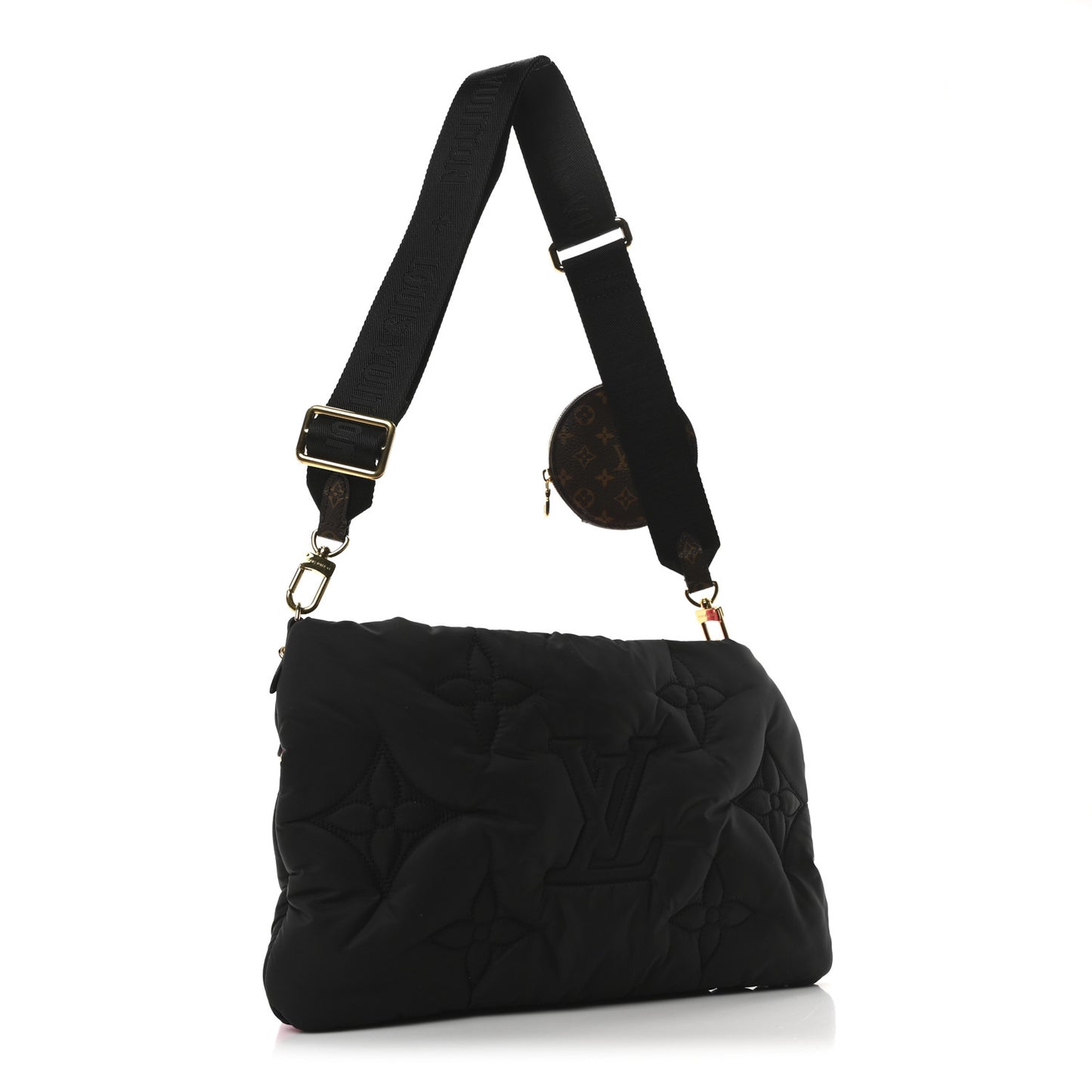 Econyl Monogram Pillow Maxi Multi Pochette Accessories Black Fuchsia
