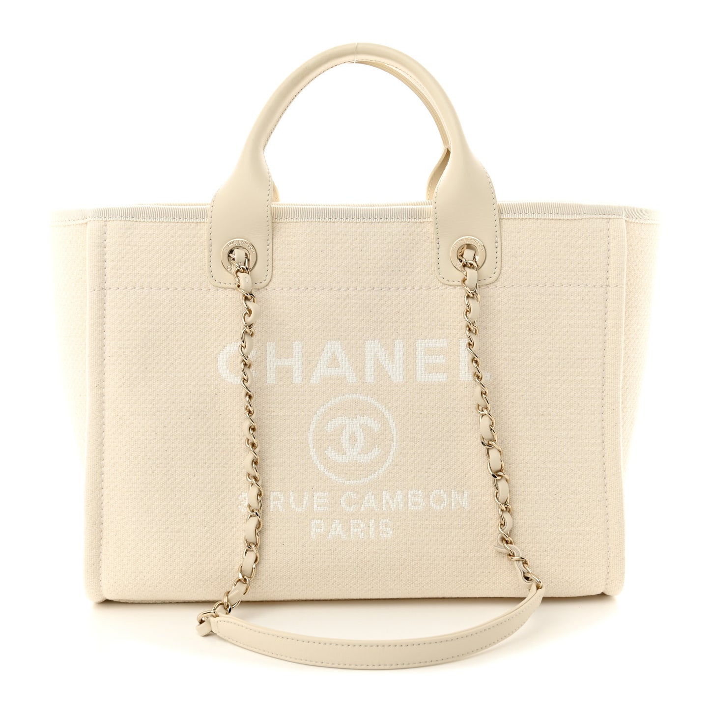 Mixed Fibers Small Deauville Tote White