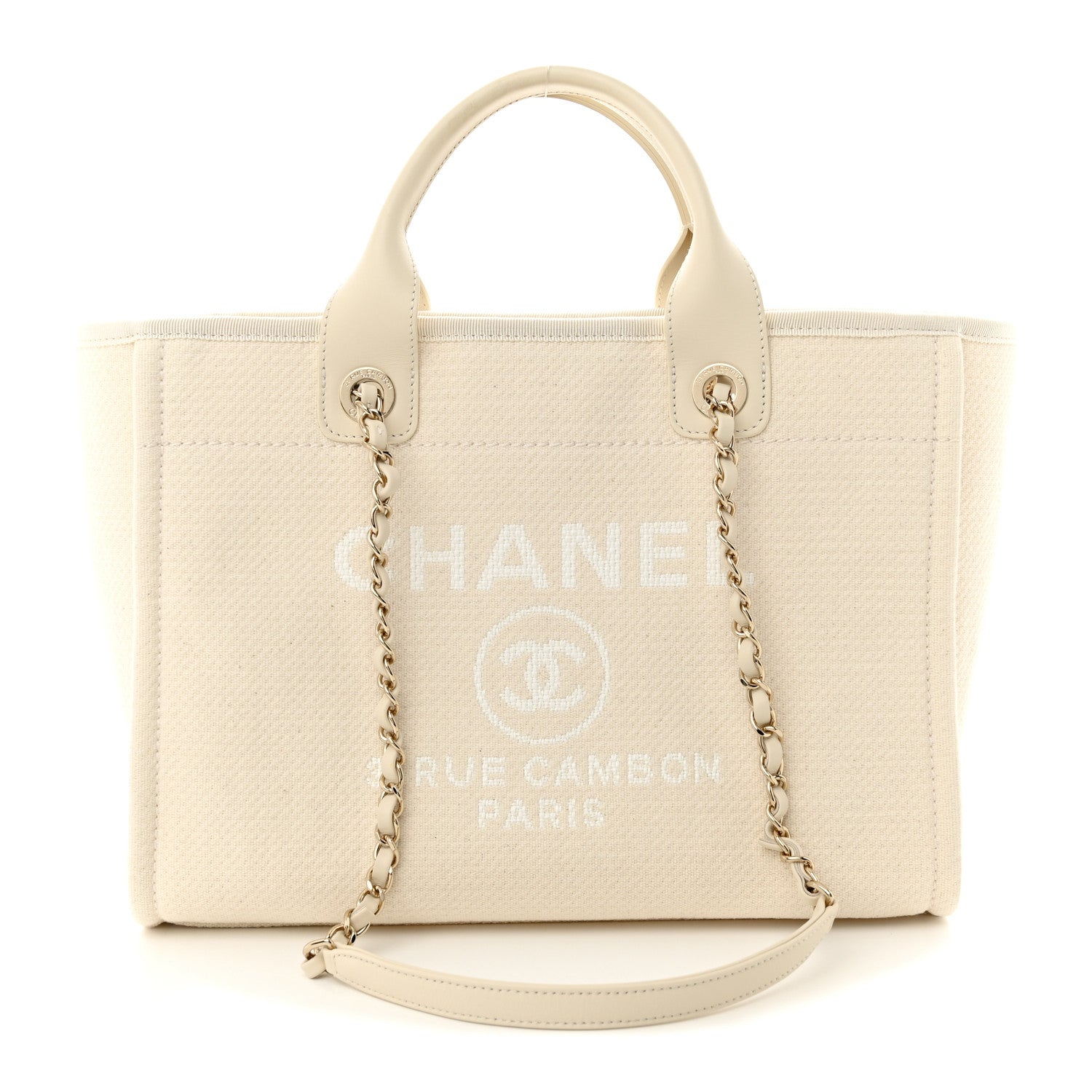 Chanel Mixed Fibers Small Deauville Tote White 3 of 13
