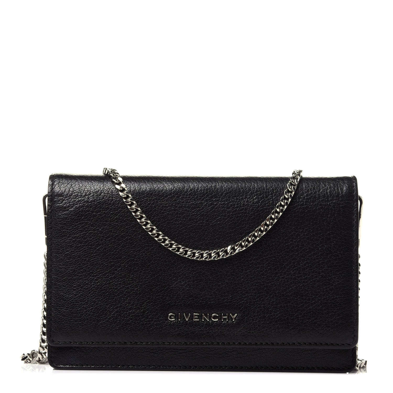 Givenchy Sugar Goatskin Pandora Chain Wallet Black 1 of 11